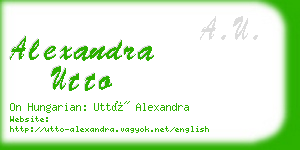 alexandra utto business card